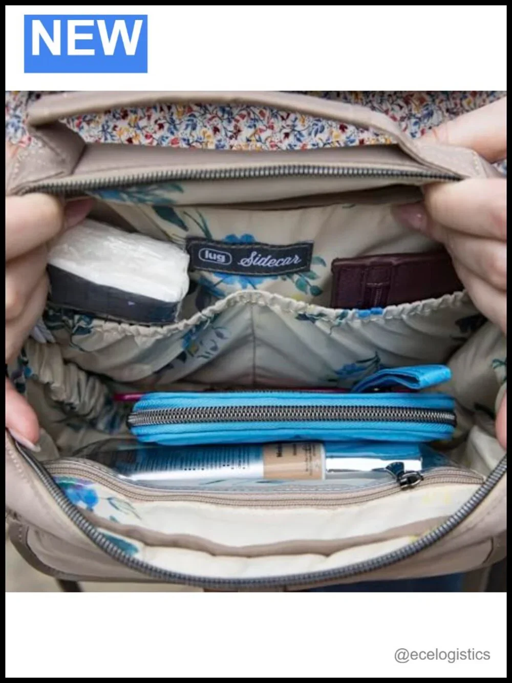 Lug Sidecar Convertible Crossbody Tote Purse Polyester Water-Repellent